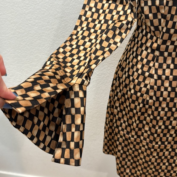 Abercrombie & Fitch button-down collared checkered long sleeve dress size small - Picture 8 of 10